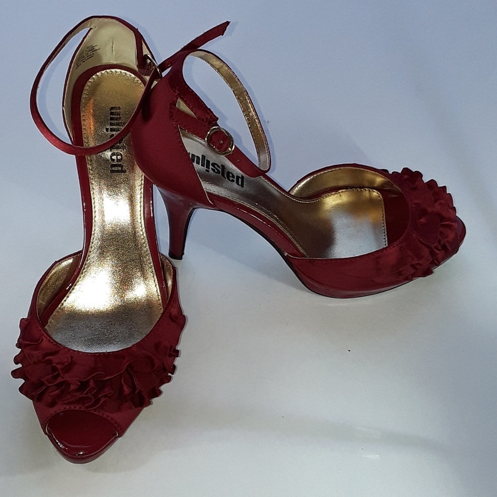 Formal Dark Red Platform Shoes